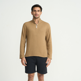 Classic Men's Quarter Zip Sweatshirt - Waffle