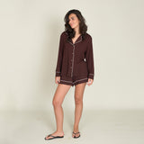 Pyjama Set - Shorts & Long Sleeve Shirt