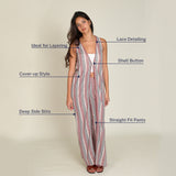 Maroon Chevron Co-ord Set (257)