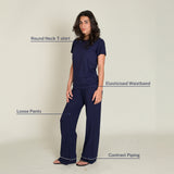 Pyjama Set - Pants & Short Sleeve T-shirt