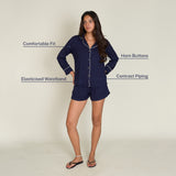 Pyjama Set - Shorts & Long Sleeve Shirt