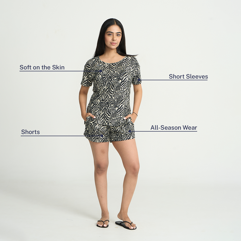 Pyjama Set - Pant & Long Sleeve Shirt | Zebra print