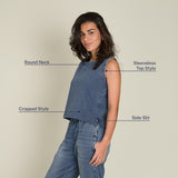 Sleeveless Denim Top (Twill)