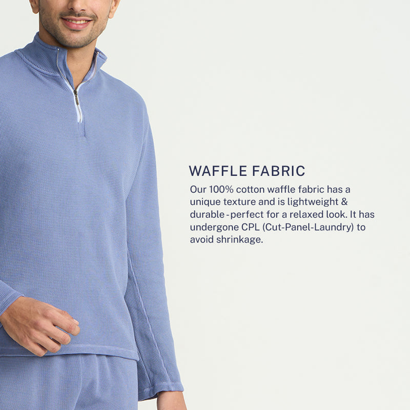 Classic Men's Quarter Zip Sweatshirt - Waffle